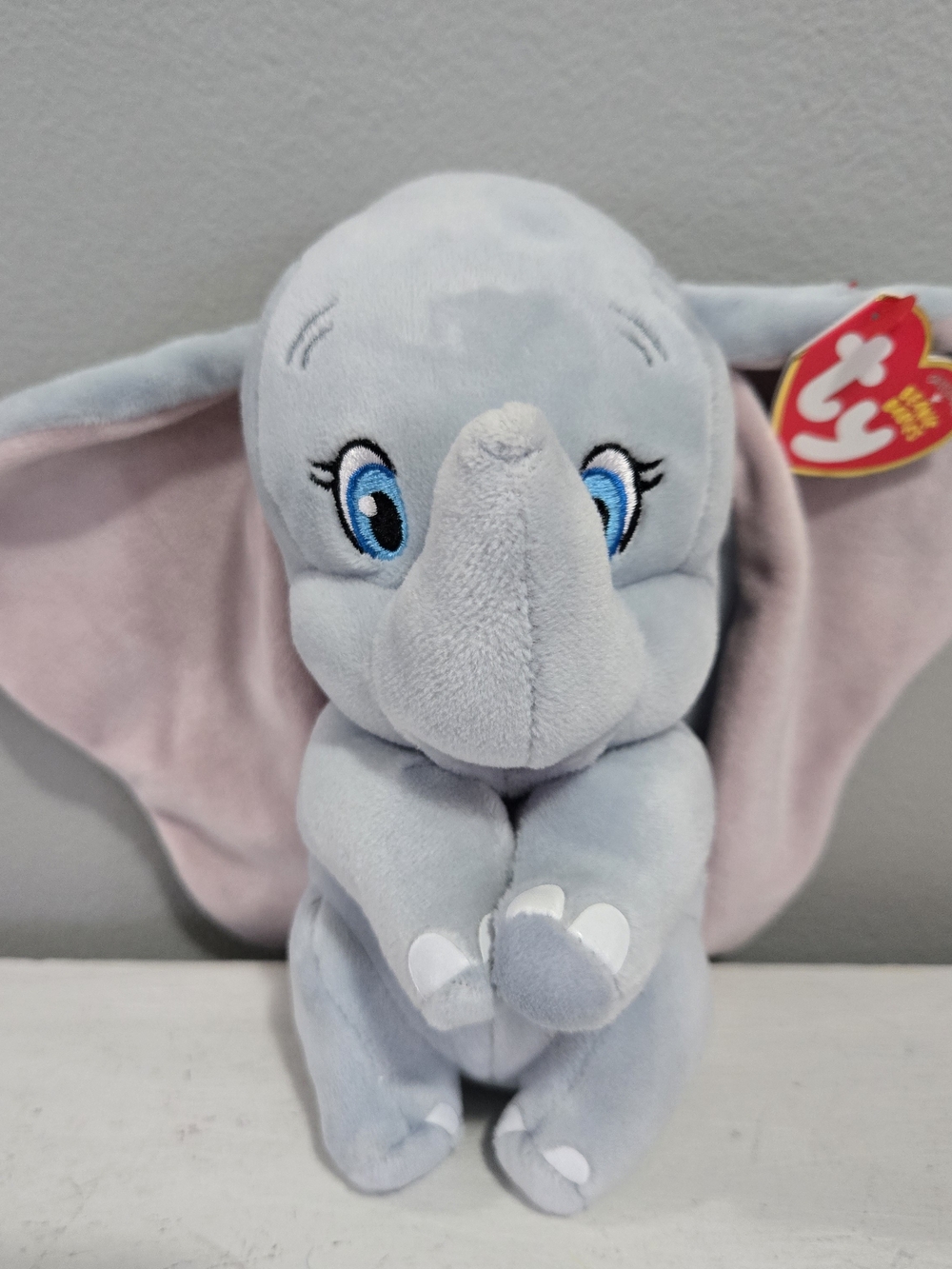 Ty Beanie Baby Gray Elephant DUMBO Plush Toy - Soft Blue-Gray Stuffed Animal